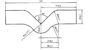 直角撕裂力測試試樣形狀 直角撕裂力測試試樣形狀
